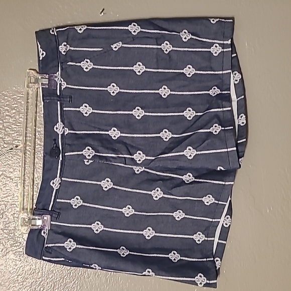 Liz Claiborne size 10 NWT Navy Rope Print women's shorts - Picture 1 of 12